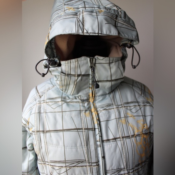 Women's e408 Ski & Snow Jacket in Blue with Yellow Flowers - Size M - Picture 14 of 16